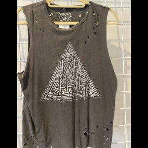 Def Leppard Deconstructed Washed Sleeveless Tee